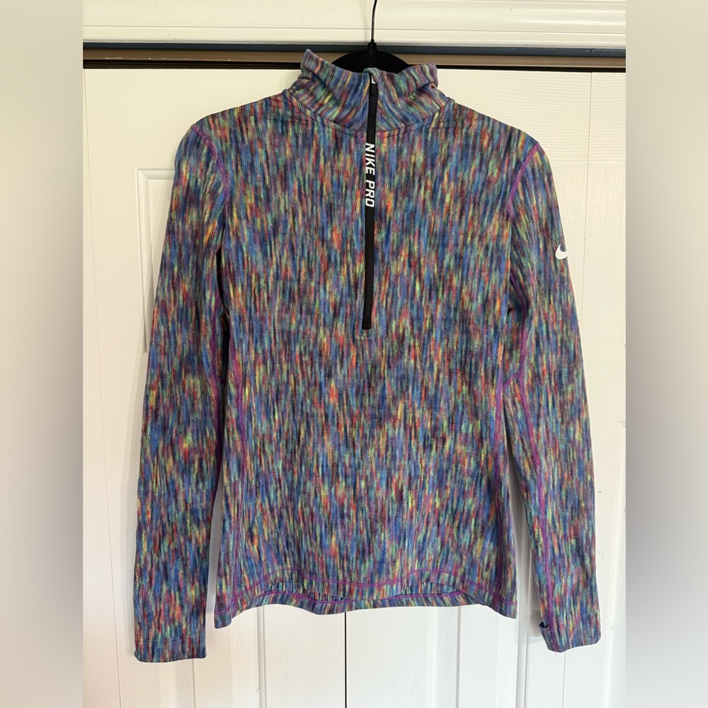 Nike Women's Pro Multicolor 1/4 zip Hyper Warm